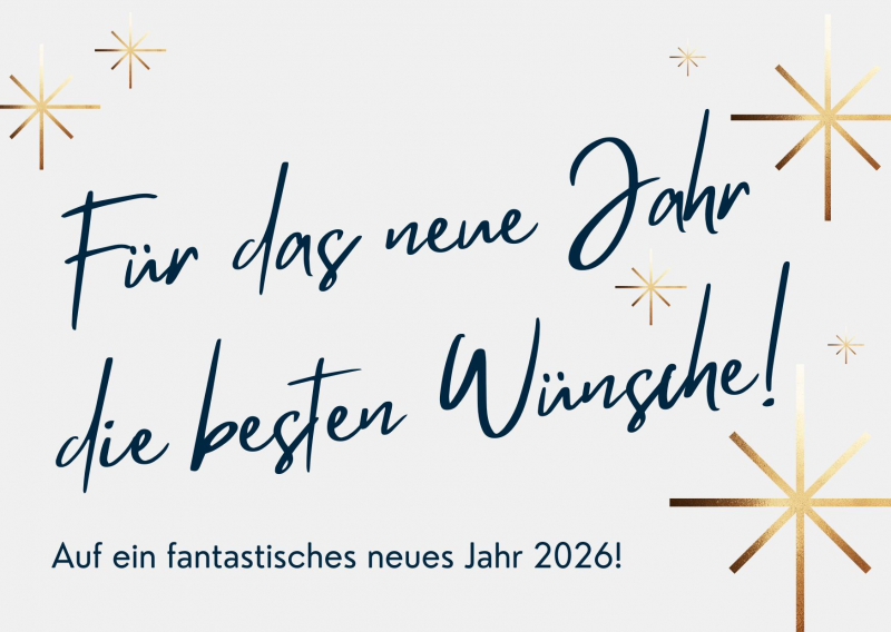 Für das neue Jahr die besten Wünsche!