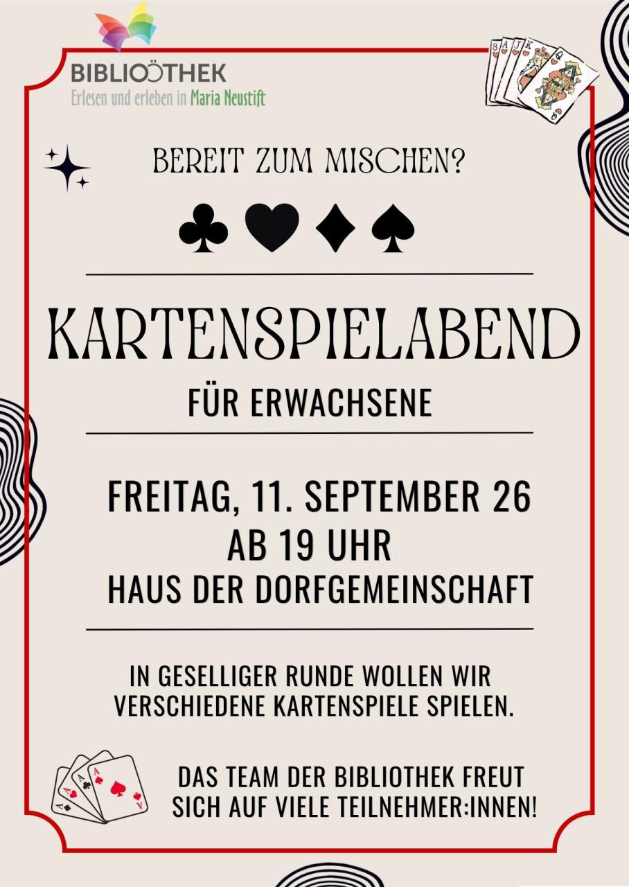 Einladung Kartenspielabend